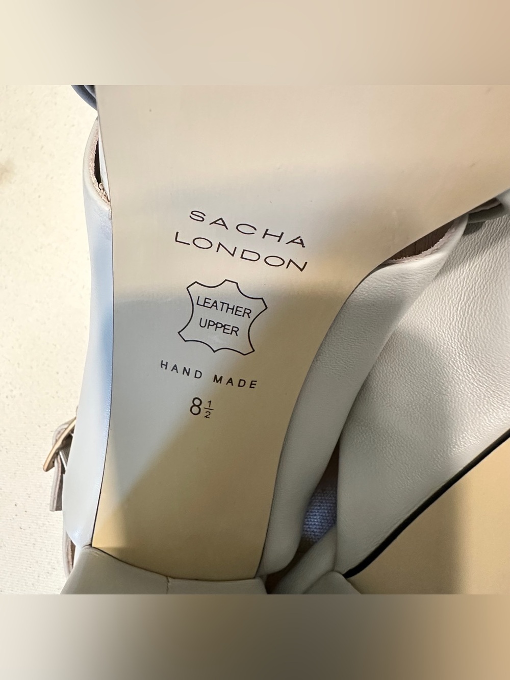 Sacha London Slingback Block Heel Platform Criss Cross Grey size 8.5 - Picture 5 of 5